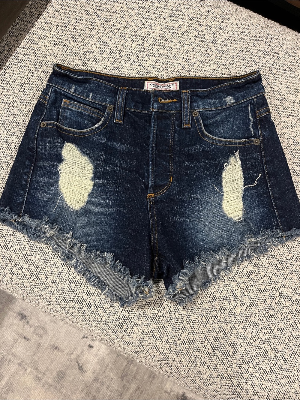 Guess denim shorts- button fly